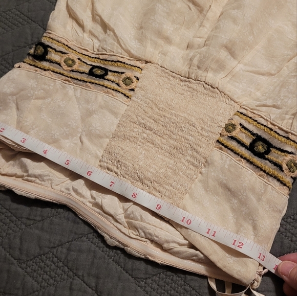 Free People Boho Emboridered Strapless Dress Size 0 - Picture 8 of 9